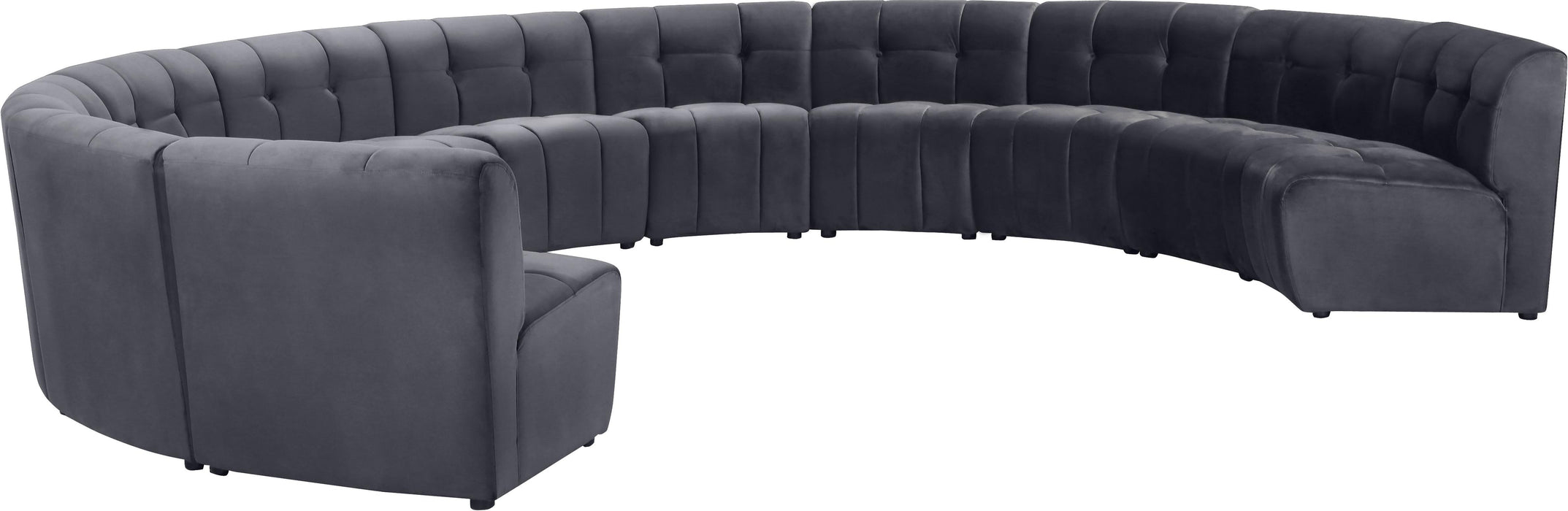 Limitless Grey Velvet 11pc. Modular Sectional - Just Furniture (PA) - Multi Location