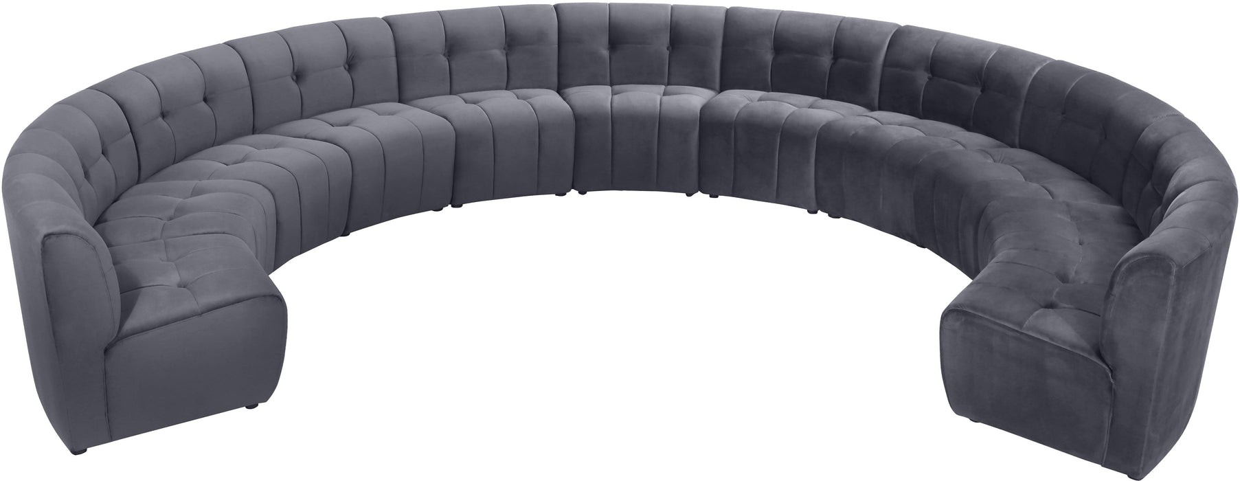 Limitless Grey Velvet 11pc. Modular Sectional - Just Furniture (PA) - Multi Location