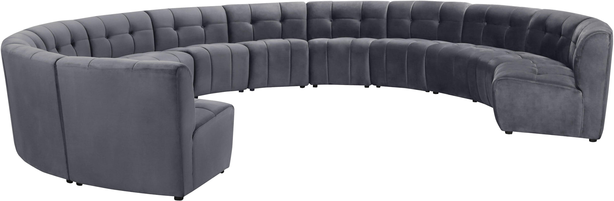Limitless Grey Velvet 12pc. Modular Sectional - Just Furniture (PA) - Multi Location