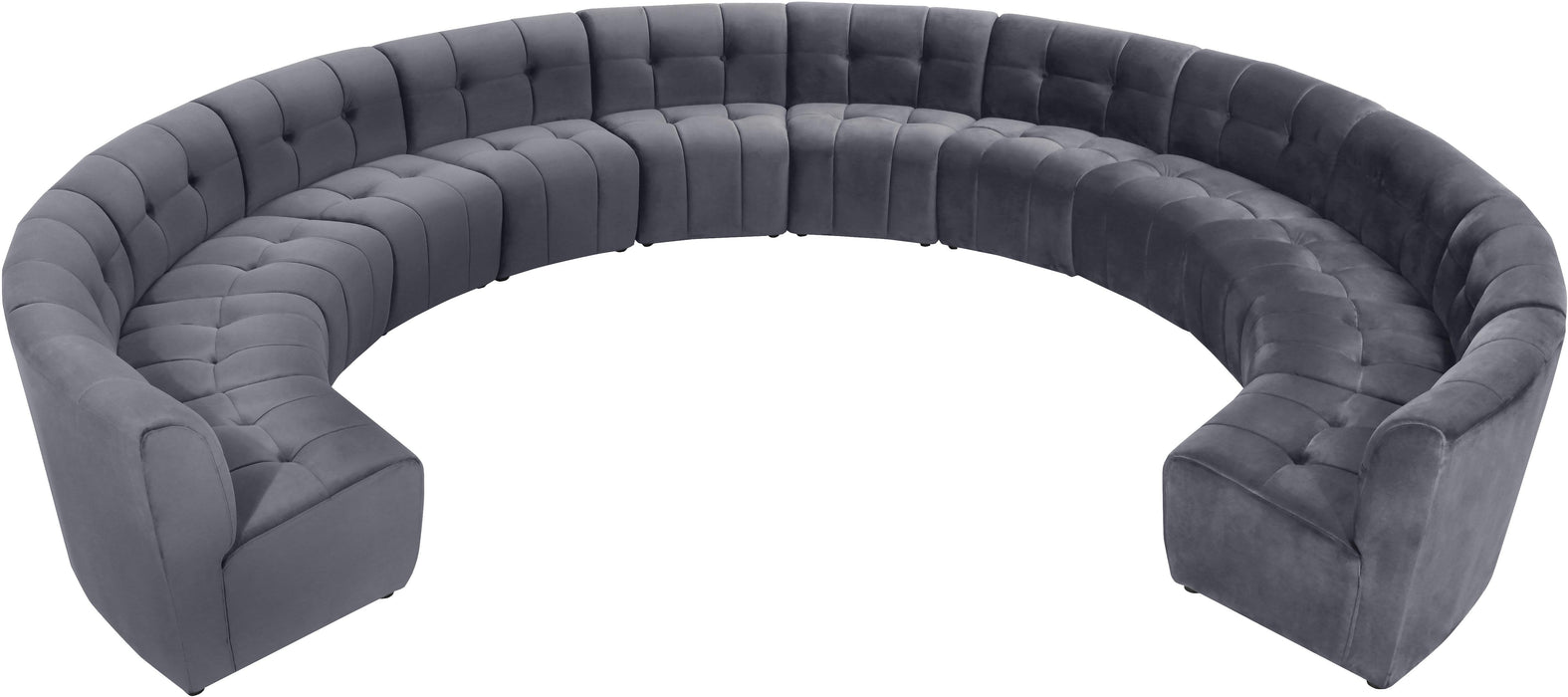 Limitless Grey Velvet 12pc. Modular Sectional - Just Furniture (PA) - Multi Location