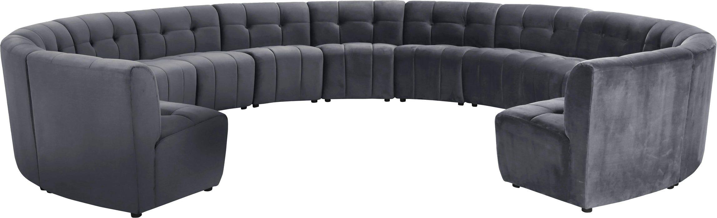 Limitless Grey Velvet 13pc. Modular Sectional - Just Furniture (PA) - Multi Location