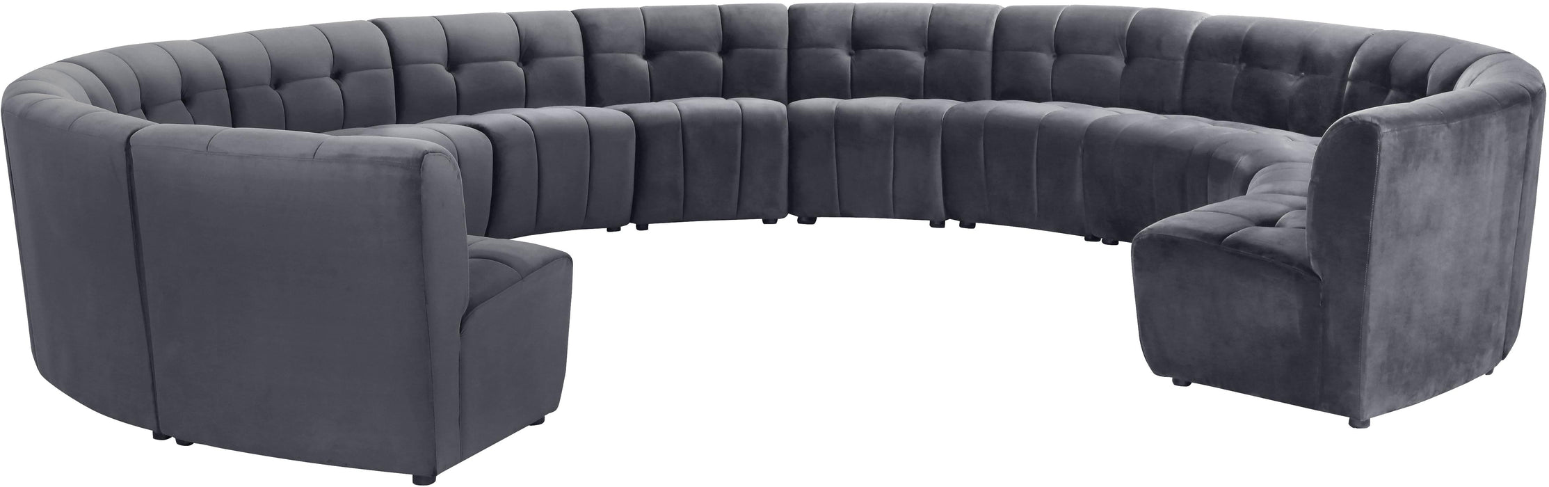 Limitless Grey Velvet 13pc. Modular Sectional - Just Furniture (PA) - Multi Location