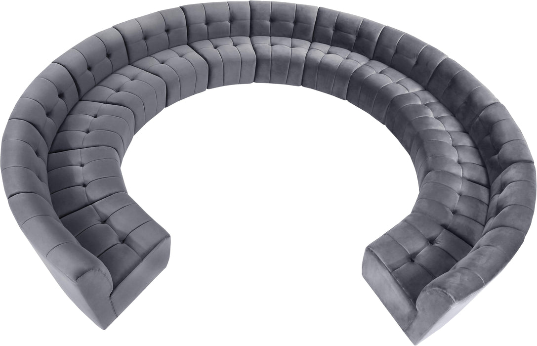 Limitless Grey Velvet 13pc. Modular Sectional - Just Furniture (PA) - Multi Location