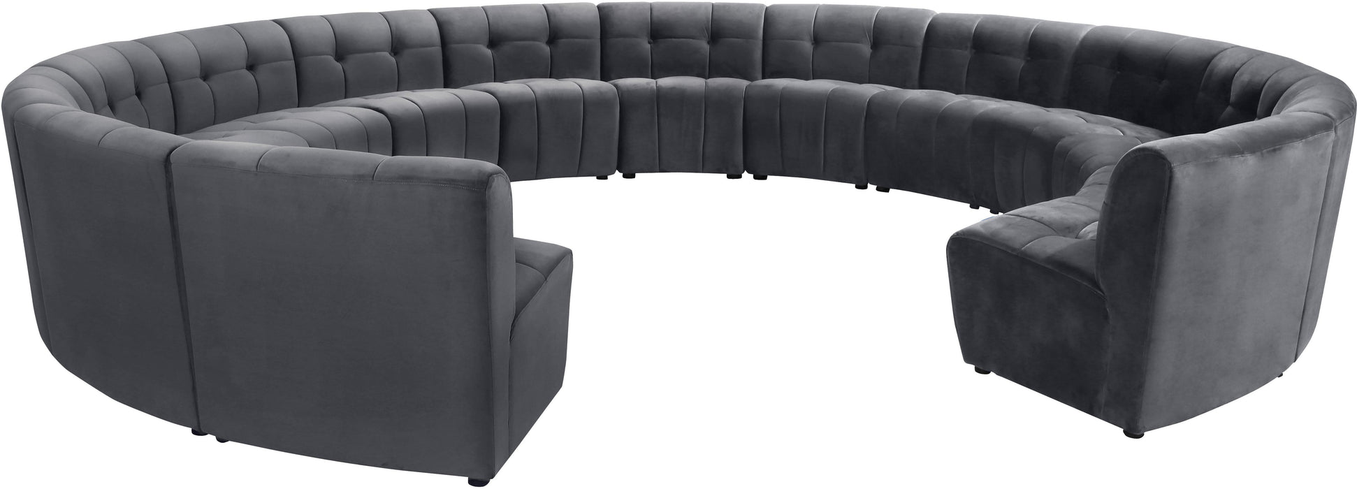 Limitless Grey Velvet 14pc. Modular Sectional - Just Furniture (PA) - Multi Location