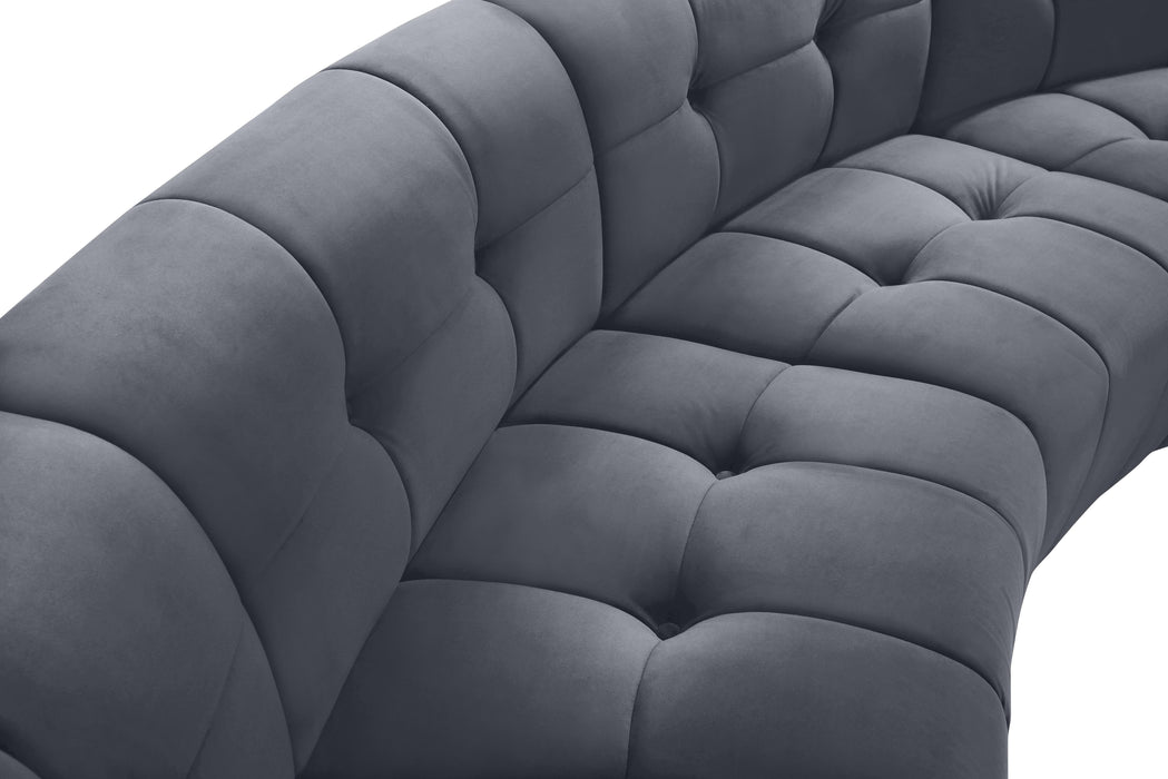 Limitless Grey Velvet 12pc. Modular Sectional - Just Furniture (PA) - Multi Location