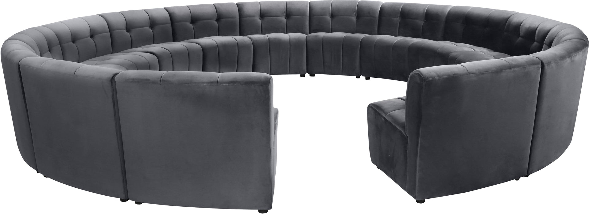 Limitless Grey Velvet 15pc. Modular Sectional - Just Furniture (PA) - Multi Location