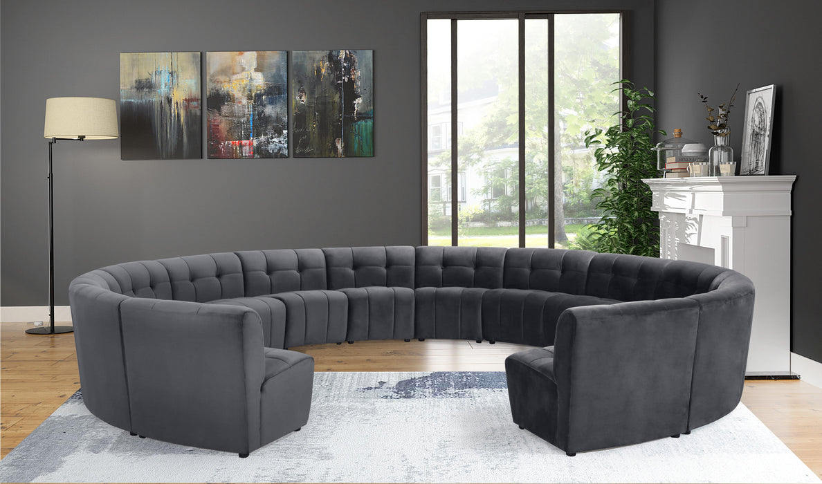 Limitless Grey Velvet 14pc. Modular Sectional - Just Furniture (PA) - Multi Location
