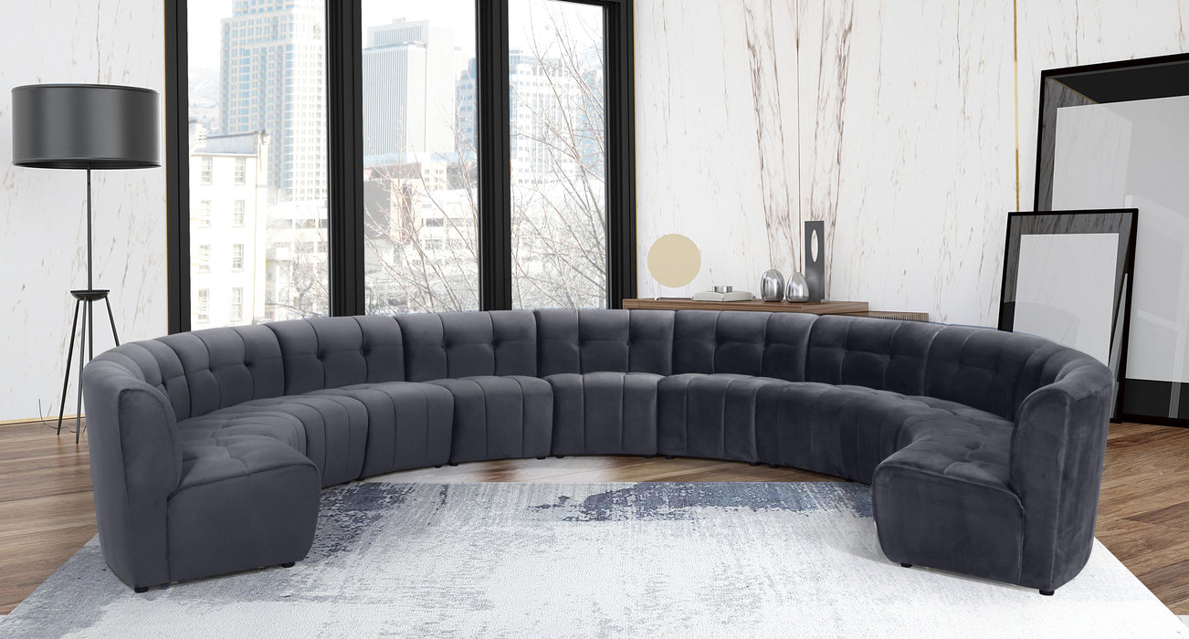 Limitless Grey Velvet 11pc. Modular Sectional - Just Furniture (PA) - Multi Location