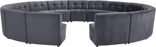 Limitless Grey Velvet 15pc. Modular Sectional - Just Furniture (PA) - Multi Location