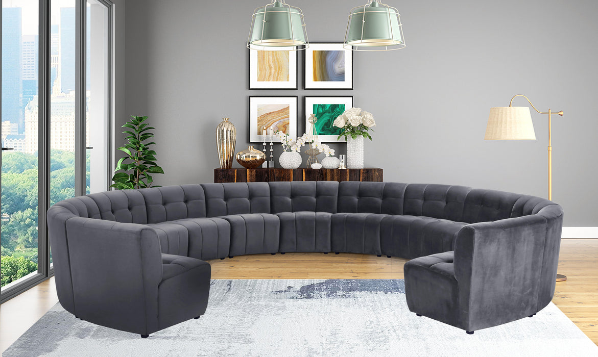 Limitless Grey Velvet 13pc. Modular Sectional - Just Furniture (PA) - Multi Location