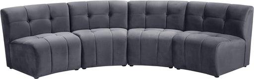 Limitless Grey Velvet 4pc. Modular Sectional - Just Furniture (PA) - Multi Location