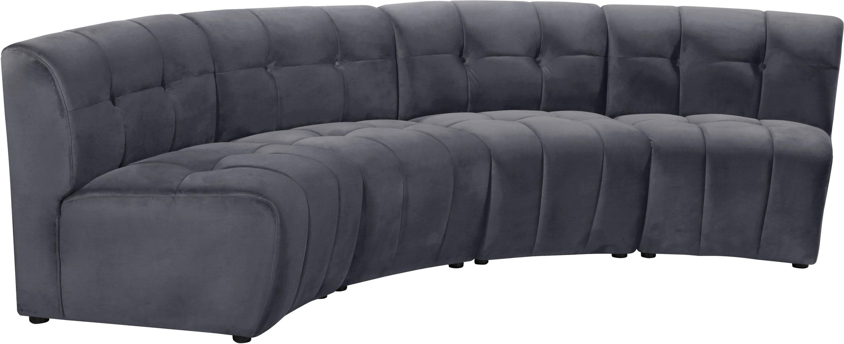 Limitless Grey Velvet 4pc. Modular Sectional - Just Furniture (PA) - Multi Location