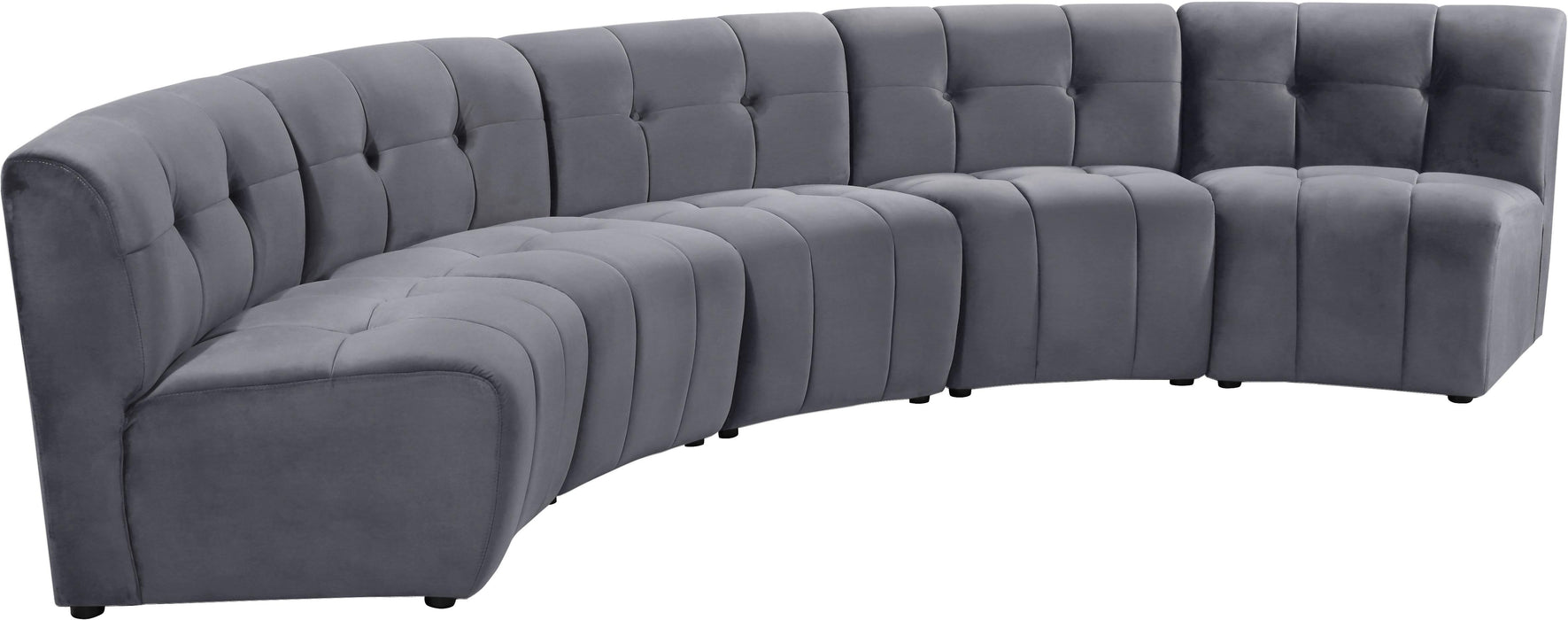Limitless Grey Velvet 5pc. Modular Sectional - Just Furniture (PA) - Multi Location