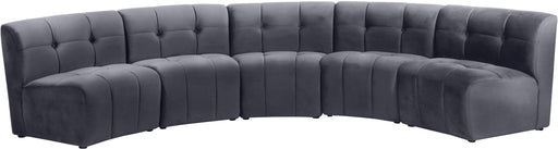 Limitless Grey Velvet 5pc. Modular Sectional - Just Furniture (PA) - Multi Location
