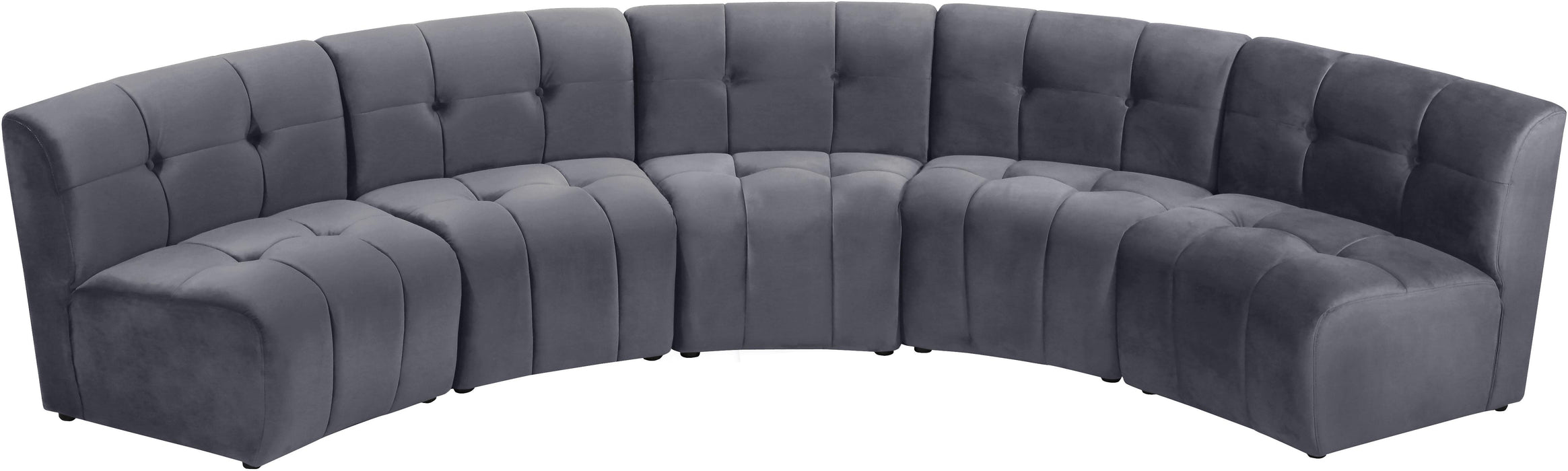 Limitless Grey Velvet 5pc. Modular Sectional - Just Furniture (PA) - Multi Location