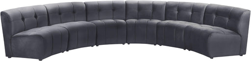 Limitless Grey Velvet 6pc. Modular Sectional - Just Furniture (PA) - Multi Location