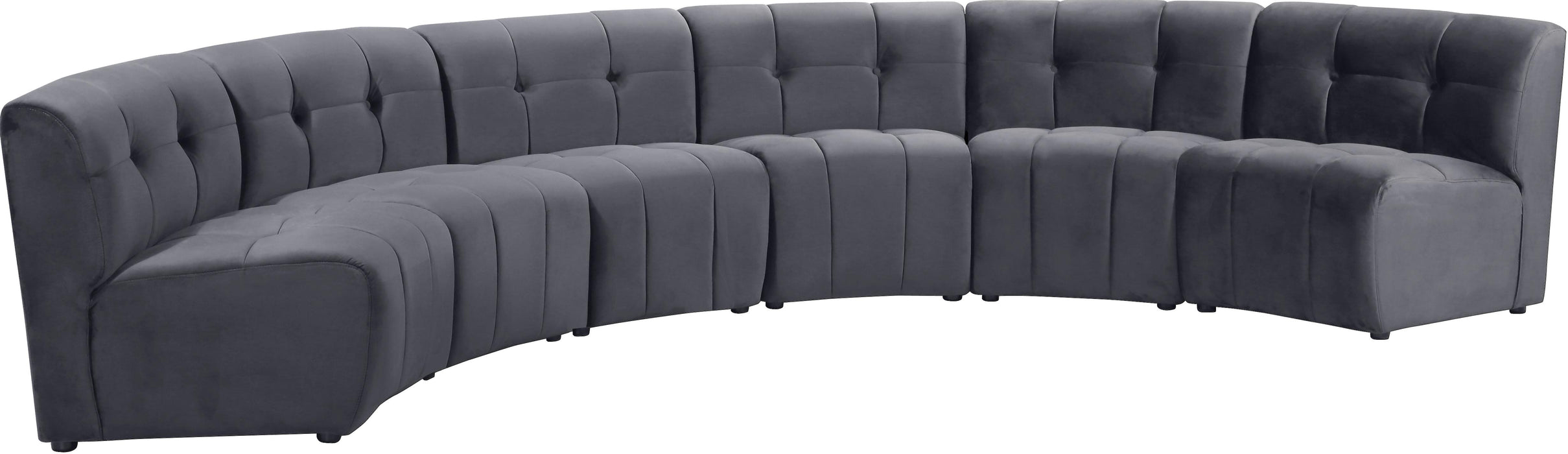 Limitless Grey Velvet 6pc. Modular Sectional - Just Furniture (PA) - Multi Location