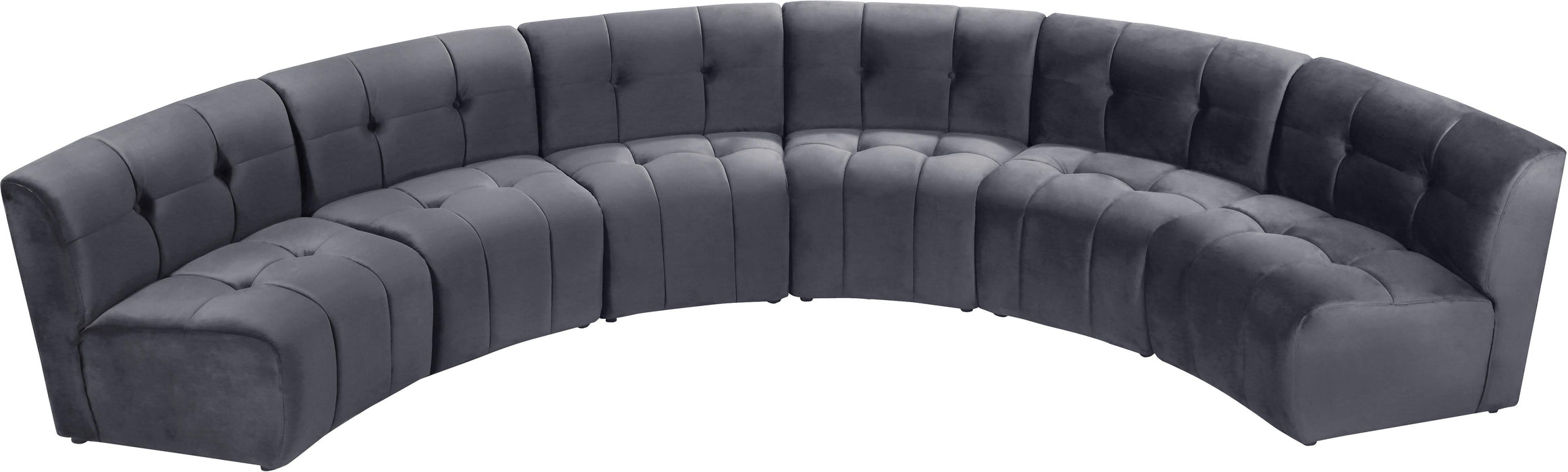 Limitless Grey Velvet 6pc. Modular Sectional - Just Furniture (PA) - Multi Location