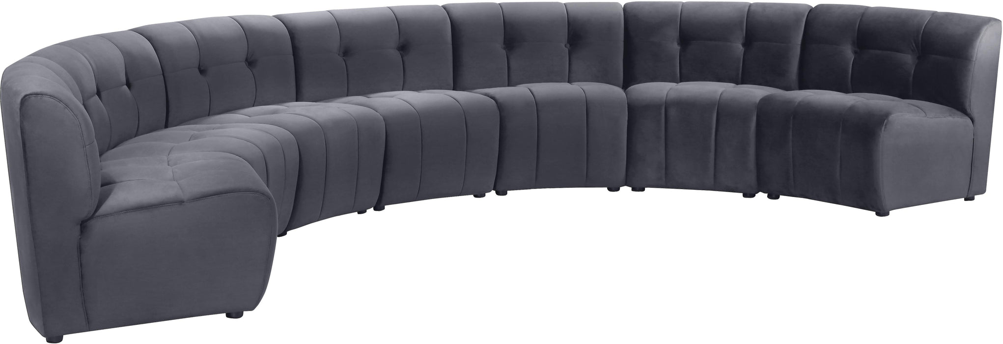 Limitless Grey Velvet 7pc. Modular Sectional - Just Furniture (PA) - Multi Location