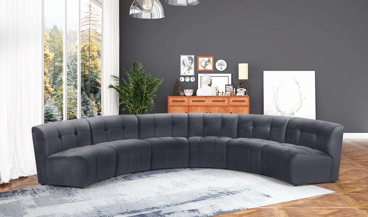 Limitless Grey Velvet 6pc. Modular Sectional - Just Furniture (PA) - Multi Location