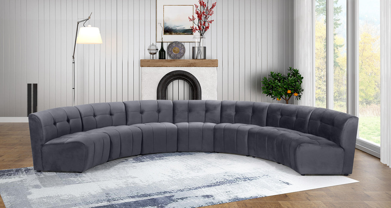 Limitless Grey Velvet 7pc. Modular Sectional - Just Furniture (PA) - Multi Location