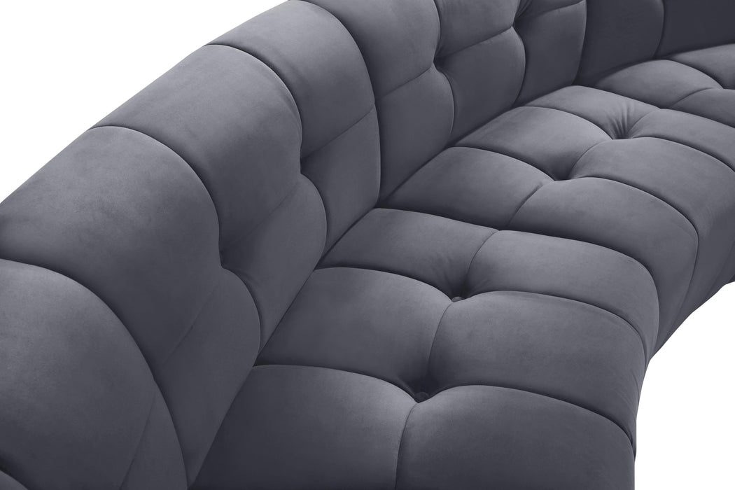 Limitless Grey Velvet 6pc. Modular Sectional - Just Furniture (PA) - Multi Location