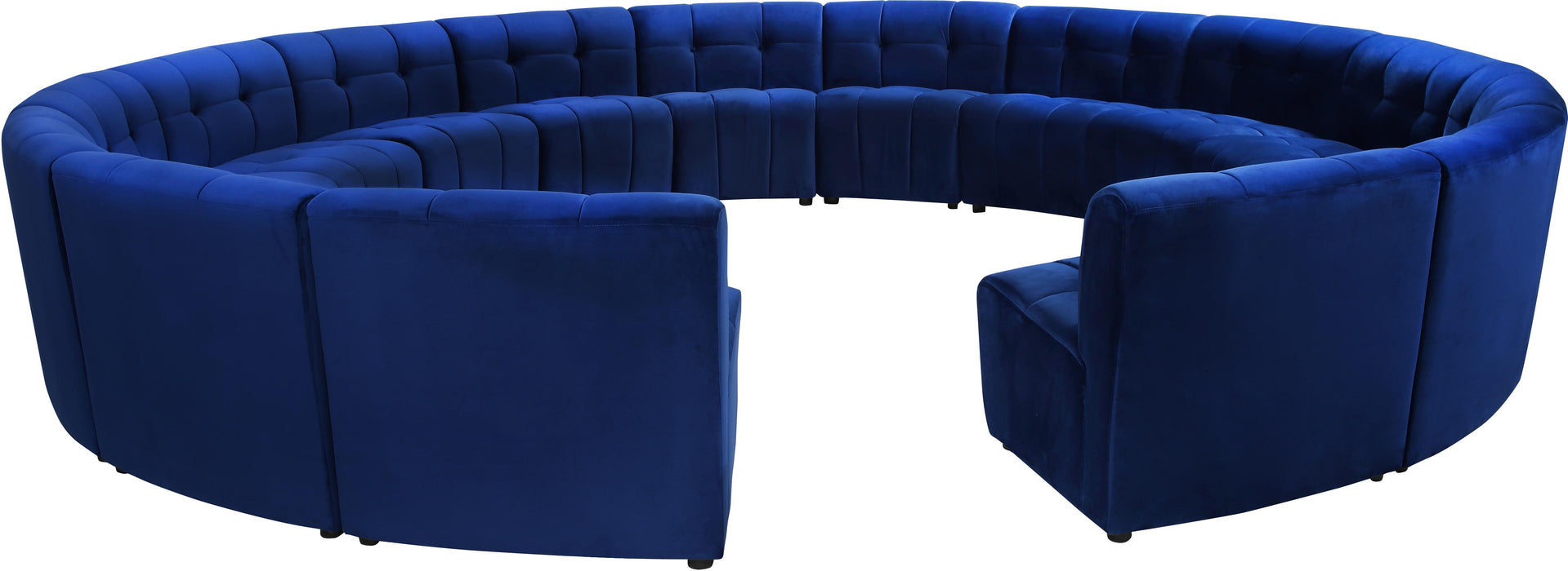 Limitless Navy Velvet 15pc. Modular Sectional - Just Furniture (PA) - Multi Location