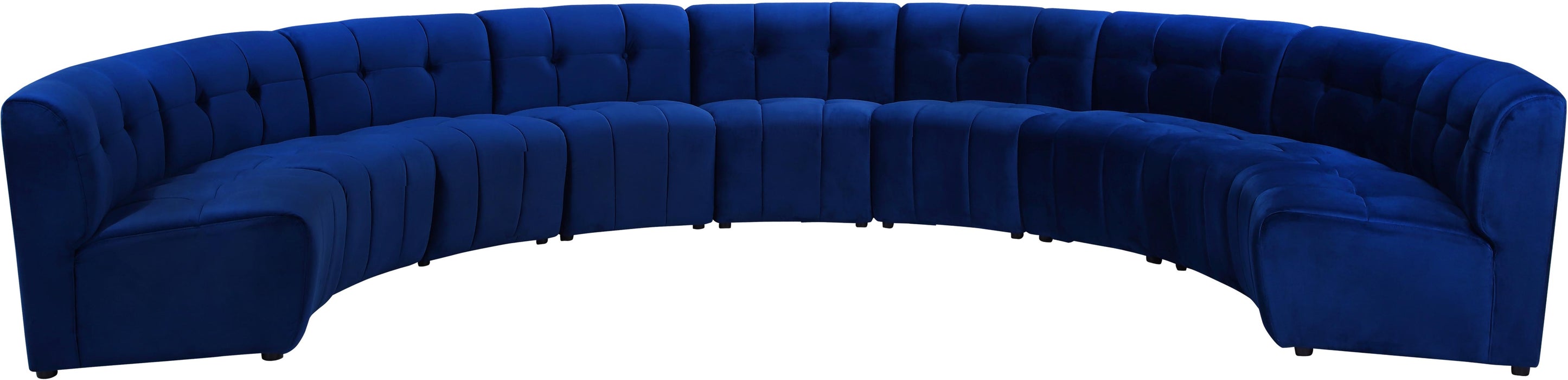 Limitless Navy Velvet 9pc. Modular Sectional - Just Furniture (PA) - Multi Location