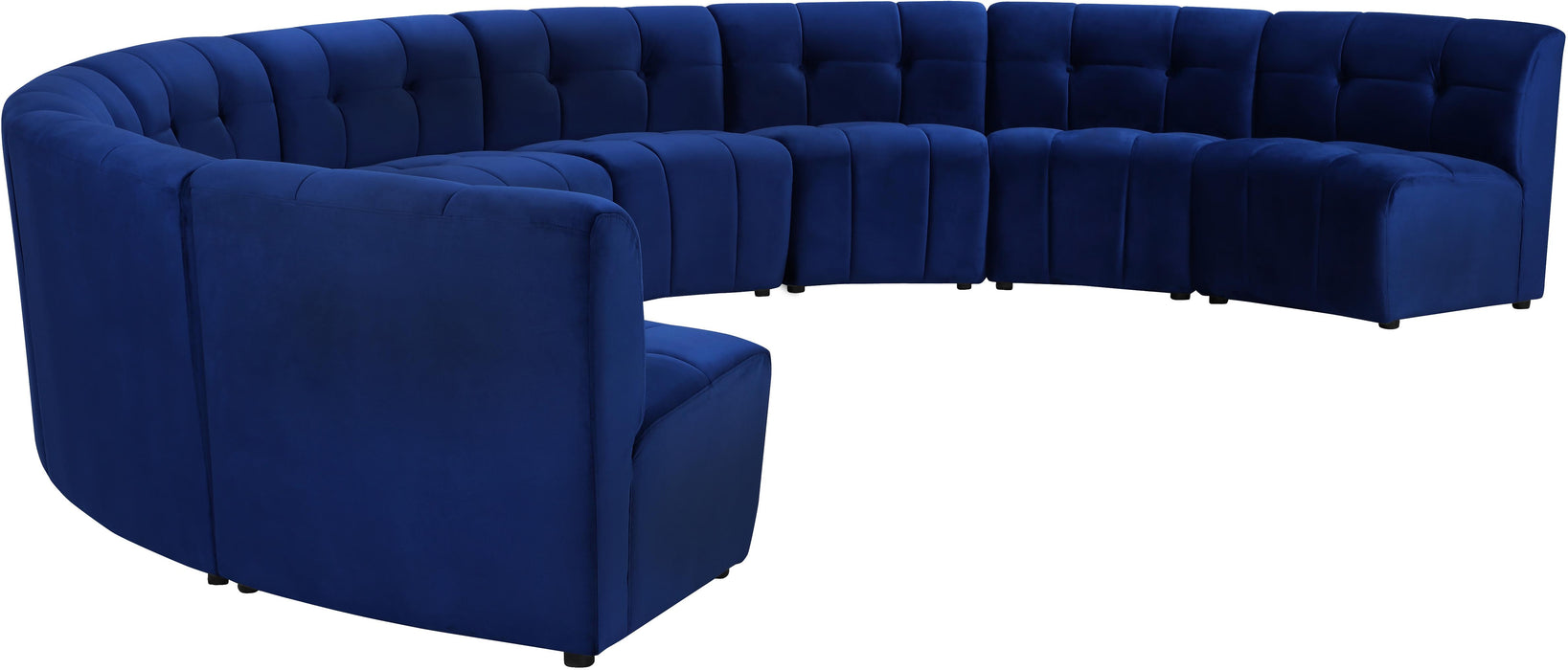 Limitless Navy Velvet 9pc. Modular Sectional - Just Furniture (PA) - Multi Location