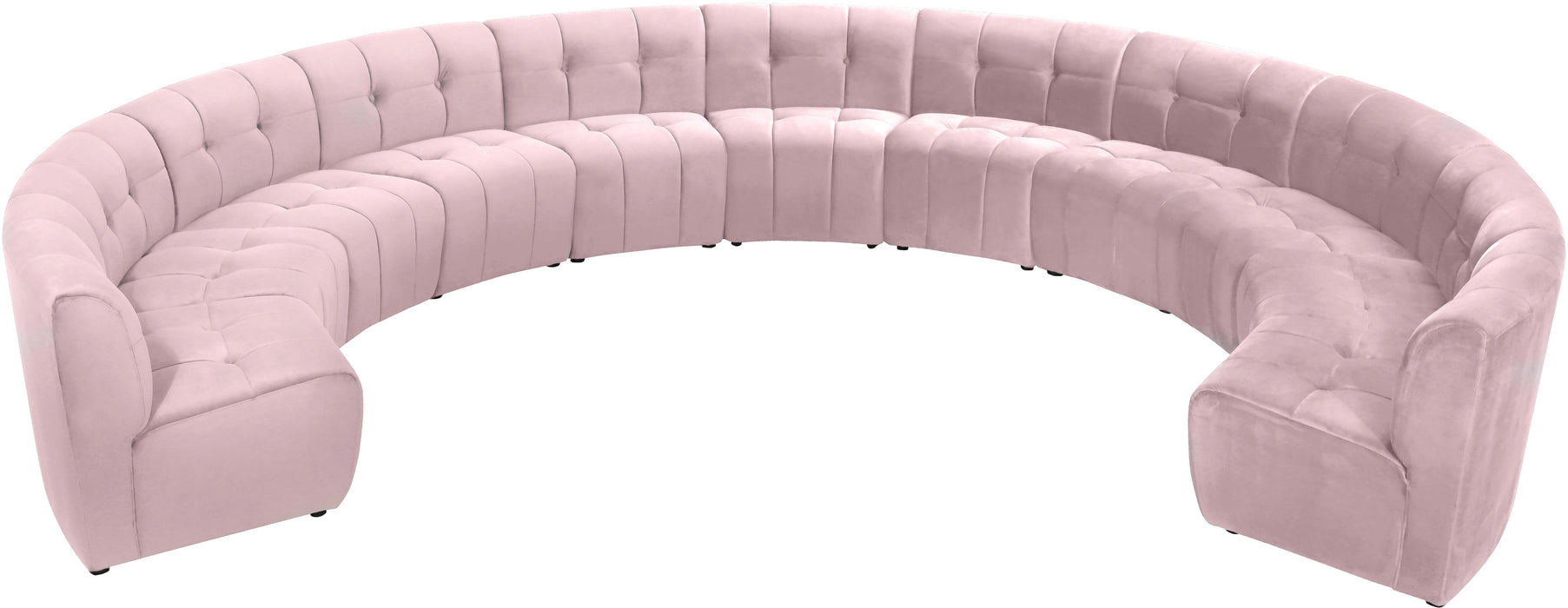 Limitless Pink Velvet 11pc. Modular Sectional - Just Furniture (PA) - Multi Location