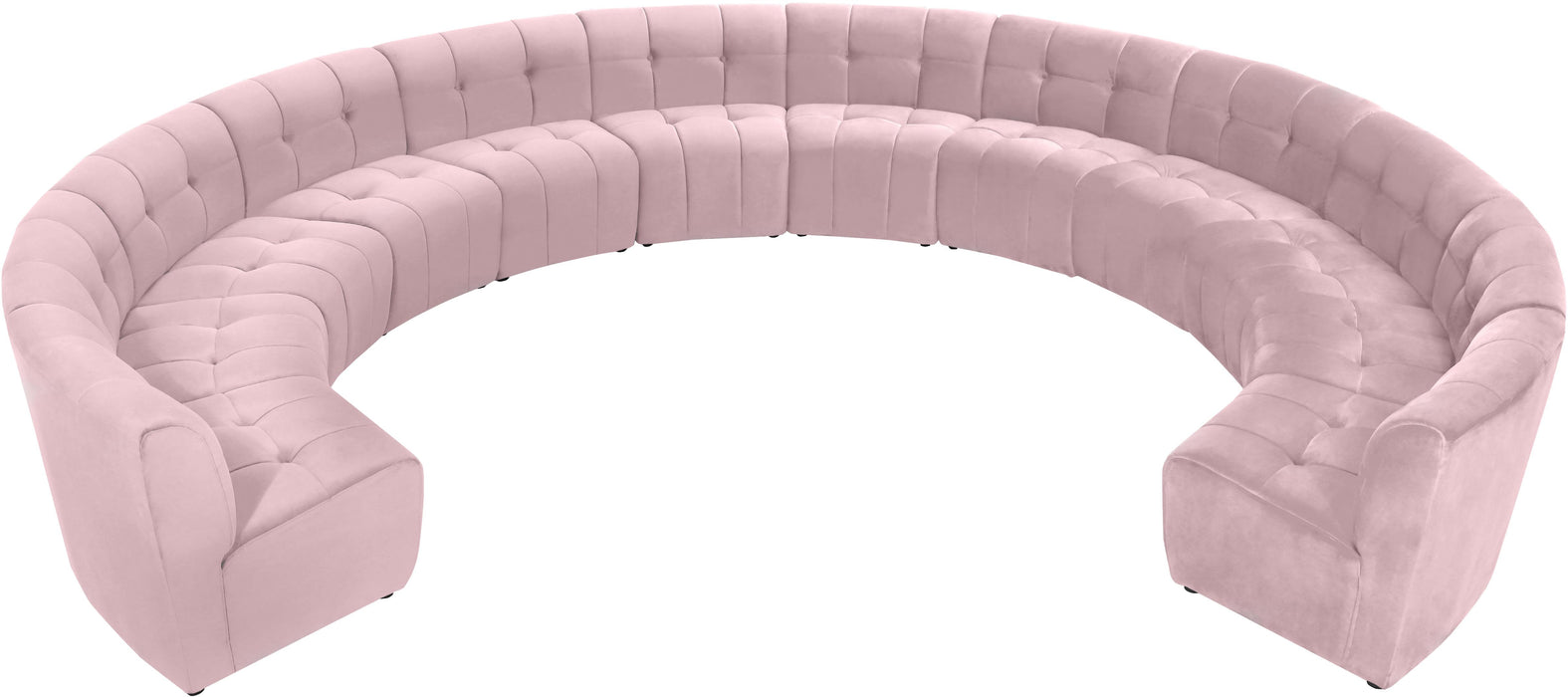 Limitless Pink Velvet 12pc. Modular Sectional - Just Furniture (PA) - Multi Location