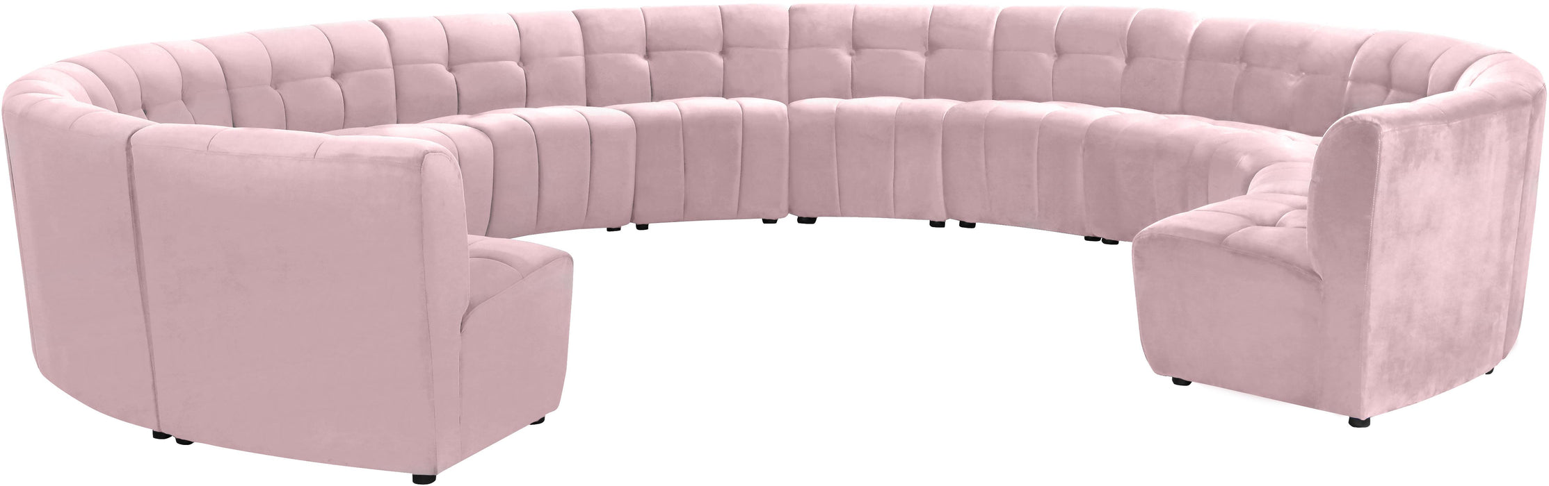 Limitless Pink Velvet 13pc. Modular Sectional - Just Furniture (PA) - Multi Location