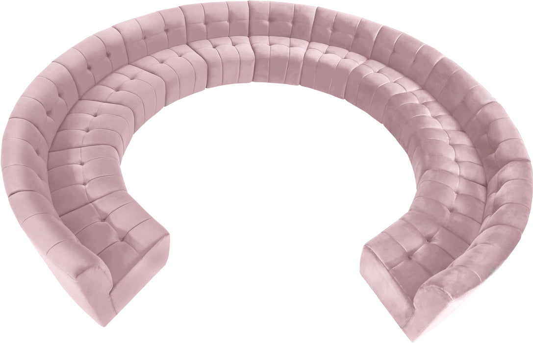 Limitless Pink Velvet 13pc. Modular Sectional - Just Furniture (PA) - Multi Location