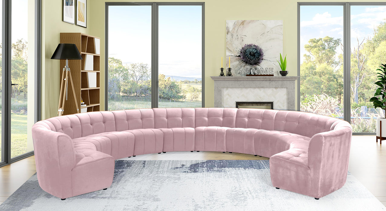 Limitless Pink Velvet 12pc. Modular Sectional - Just Furniture (PA) - Multi Location