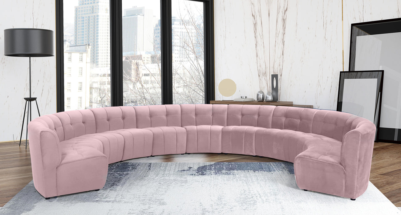 Limitless Pink Velvet 11pc. Modular Sectional - Just Furniture (PA) - Multi Location