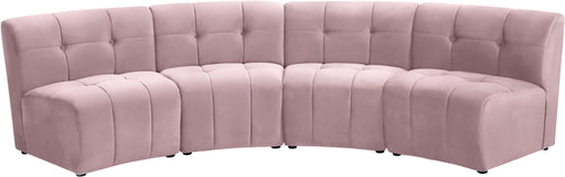 Limitless Pink Velvet 4pc. Modular Sectional - Just Furniture (PA) - Multi Location