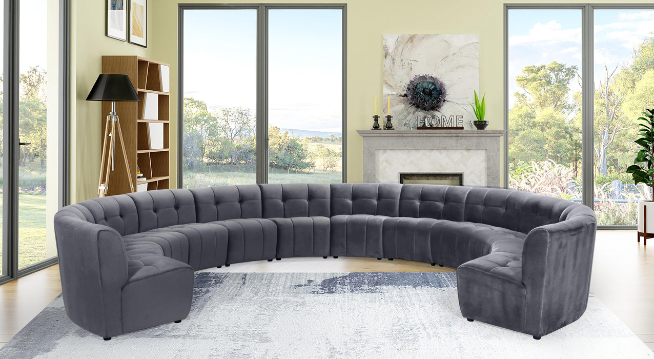 Limitless Grey Velvet 12pc. Modular Sectional - Just Furniture (PA) - Multi Location