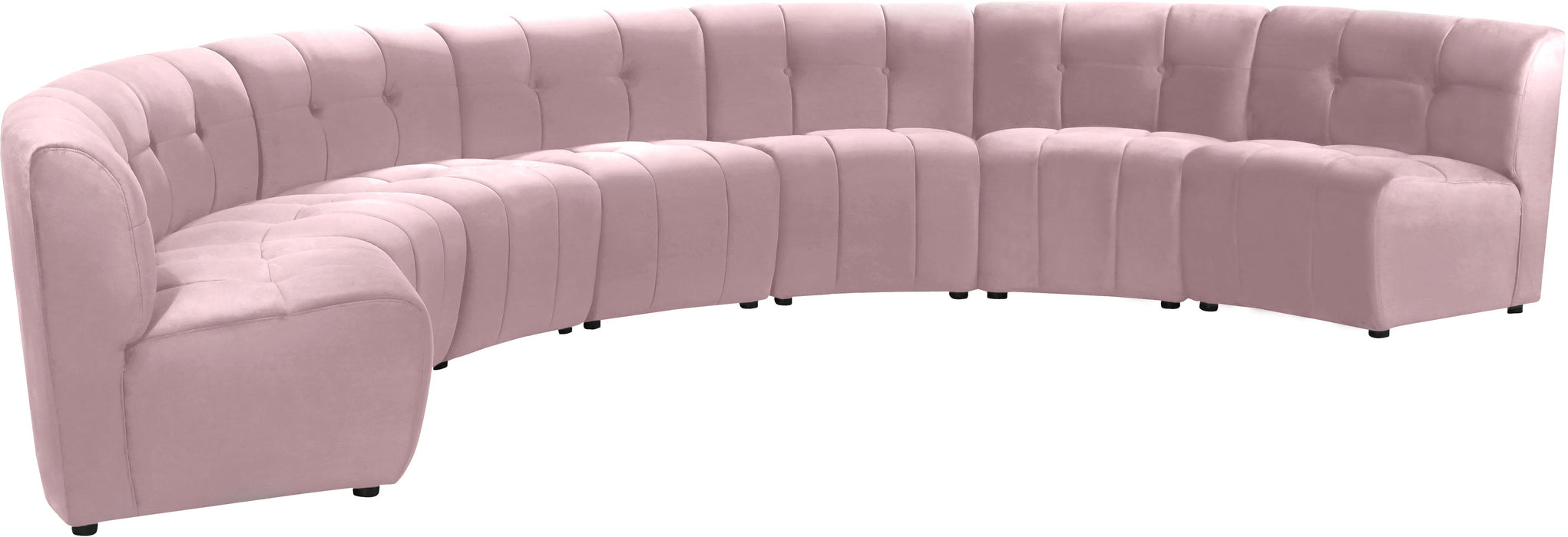 Limitless Pink Velvet 7pc. Modular Sectional - Just Furniture (PA) - Multi Location