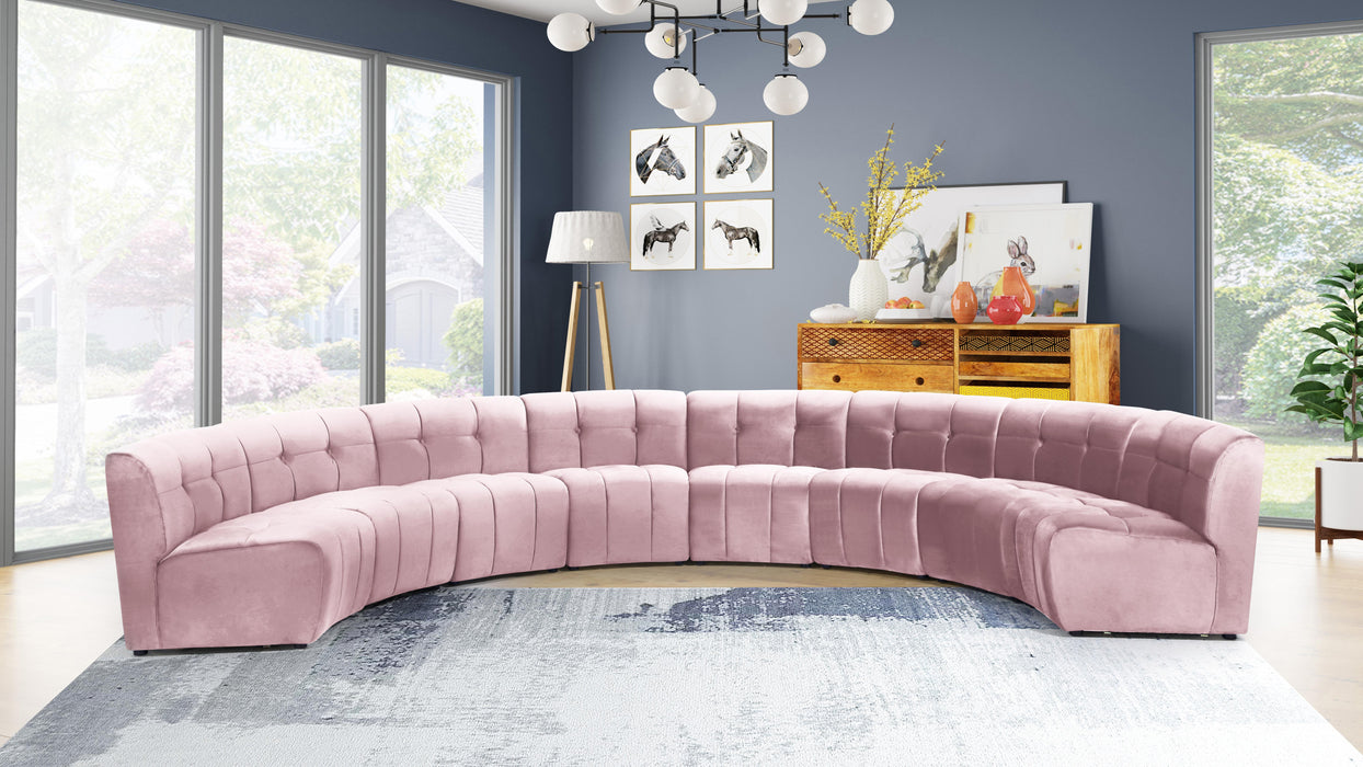 Limitless Pink Velvet 8pc. Modular Sectional - Just Furniture (PA) - Multi Location