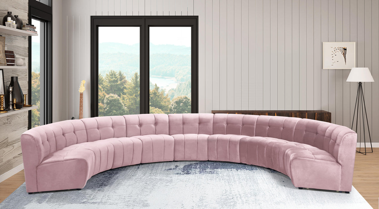 Limitless Pink Velvet 9pc. Modular Sectional - Just Furniture (PA) - Multi Location