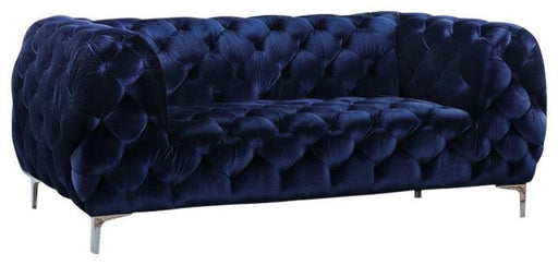Mercer Navy Velvet Loveseat - Just Furniture (PA) - Multi Location