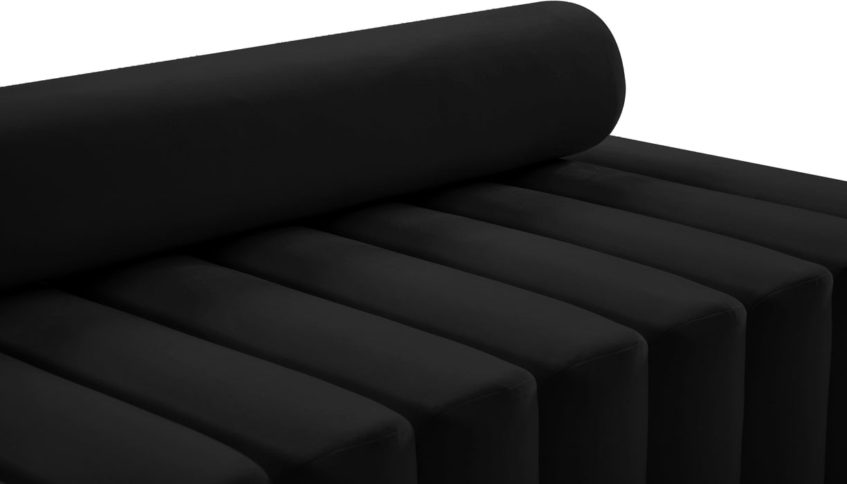 Melody Black Velvet Loveseat - Just Furniture (PA) - Multi Location