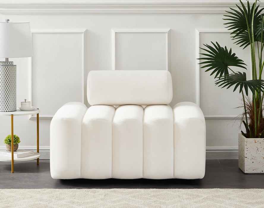 Melody Cream Velvet Chair - Just Furniture (PA) - Multi Location
