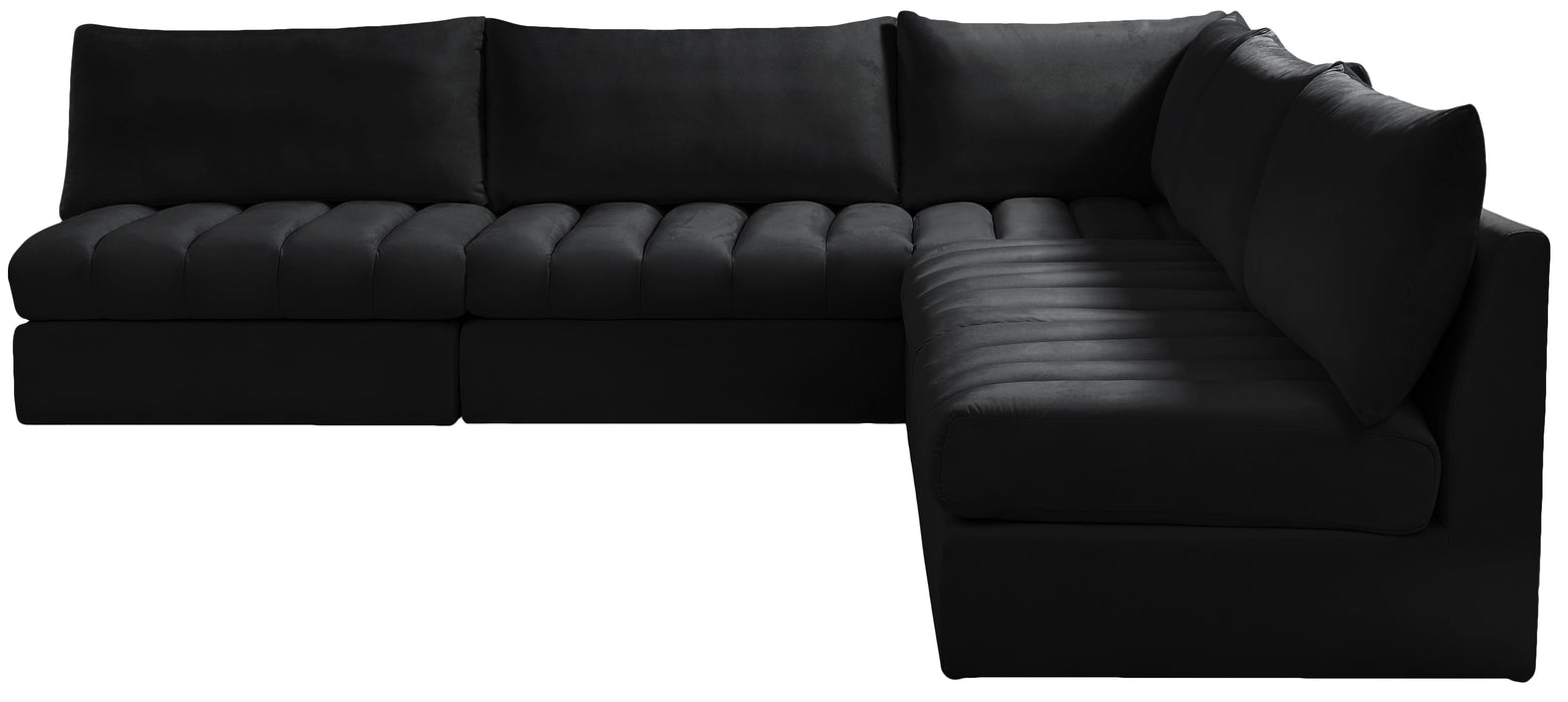 Jacob Black Velvet Modular Sectional - Just Furniture (PA) - Multi Location