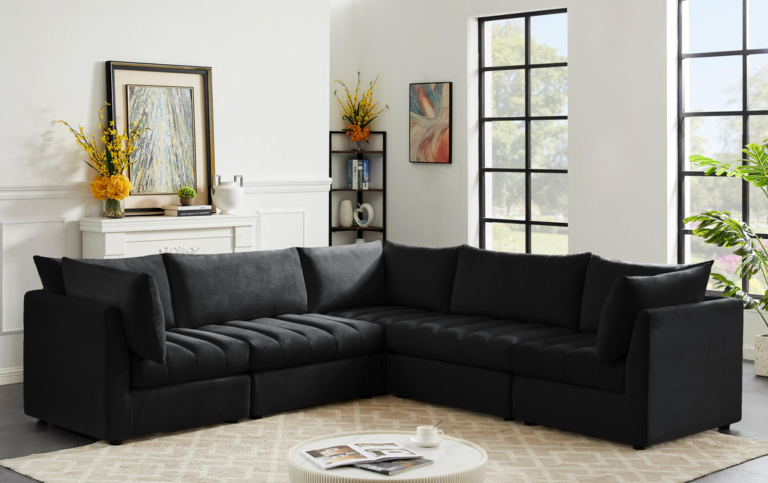 Jacob Black Velvet Modular Sectional - Just Furniture (PA) - Multi Location