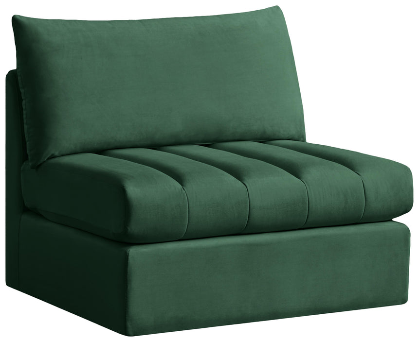 Jacob Green Velvet Armless - Just Furniture (PA) - Multi Location