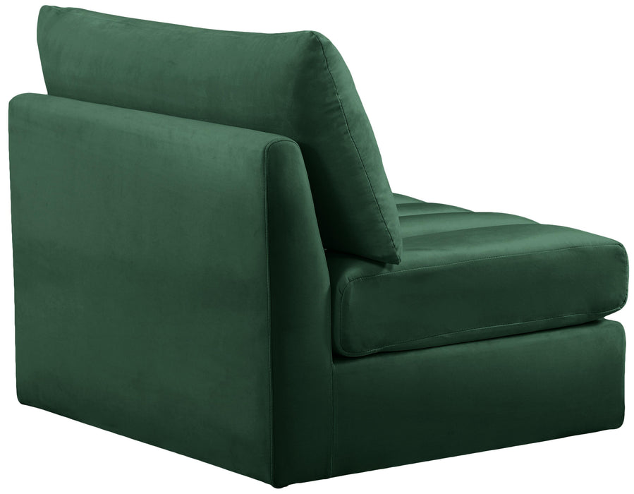 Jacob Green Velvet Armless - Just Furniture (PA) - Multi Location