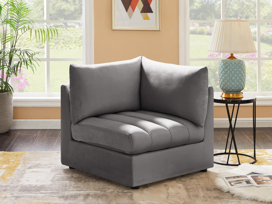 Jacob Grey Velvet Corner - Just Furniture (PA) - Multi Location