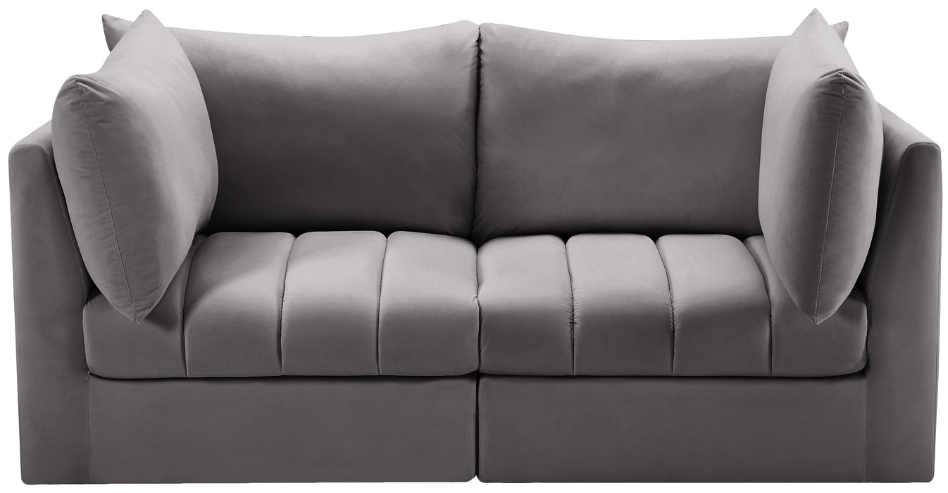 Jacob Grey Velvet Modular Sofa - Just Furniture (PA) - Multi Location
