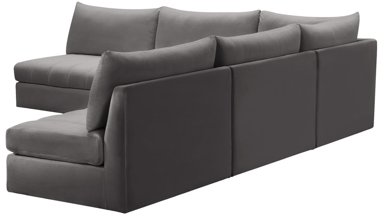 Jacob Grey Velvet Modular Sectional - Just Furniture (PA) - Multi Location